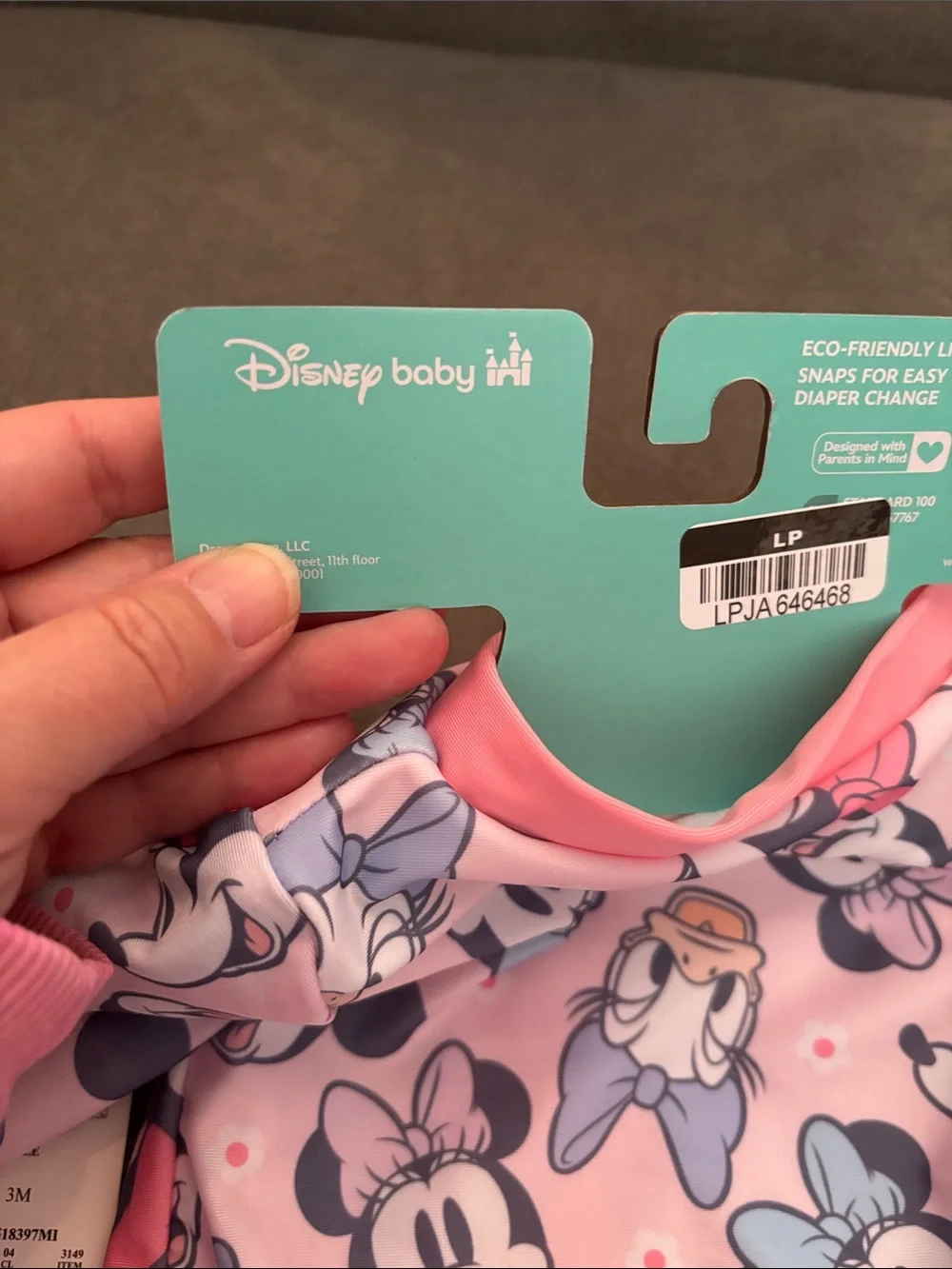 Disney Pink Minnie & Daisy Long-Sleeve One-Piece Swimsuit
